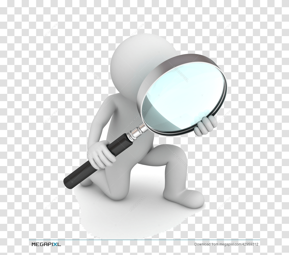 Magnifying Glass Man Person Magnifying Glass Clipart, Road, White Board Transparent Png