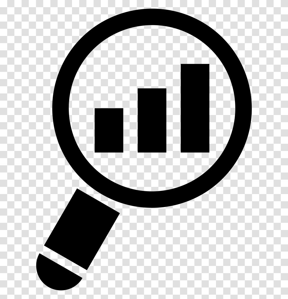 Magnifying Glass On A Rising Bar Graph Magnifying Glass With Graph Icon, Rug Transparent Png