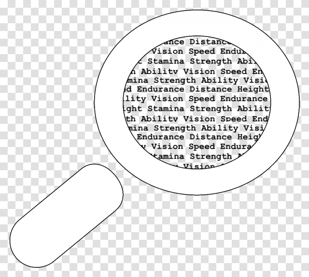 Magnifying Glass White Outline, Weapon, Weaponry, Pill, Medication Transparent Png