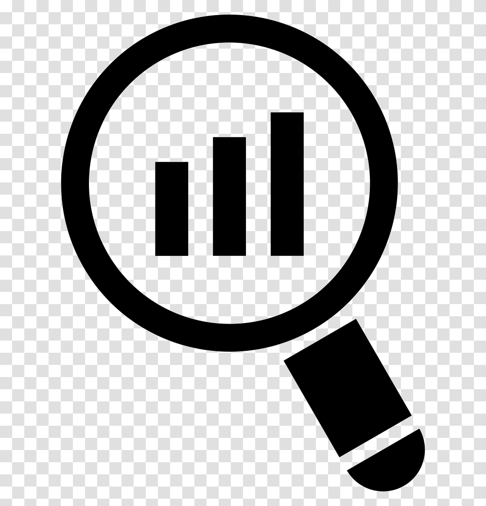 Magnifying Glass With Bar Graph Comments Magnifying Glass Computer Icon, Rug, Sign Transparent Png