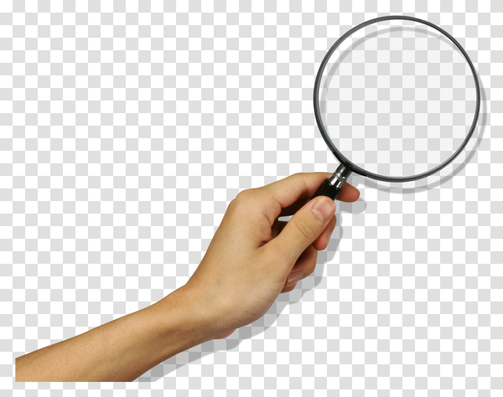 Magnifying Glass With Hand Image, Person, Human Transparent Png