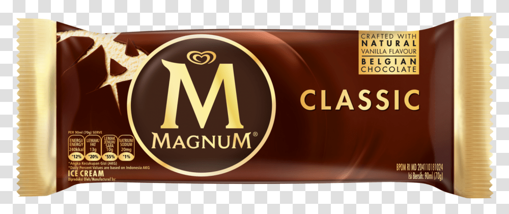 Magnum Classic 90ml Wrapper Id 3d Pack Shot Walls Ice Cream Magnum, Label, Word, Alphabet Transparent Png