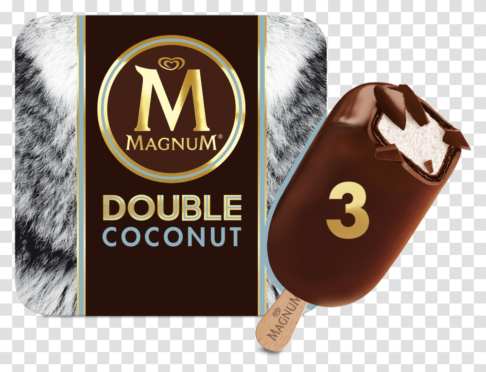 Magnum Ice Cream And Condoms Download Magnum Double Coconut, Apparel, Advertisement Transparent Png