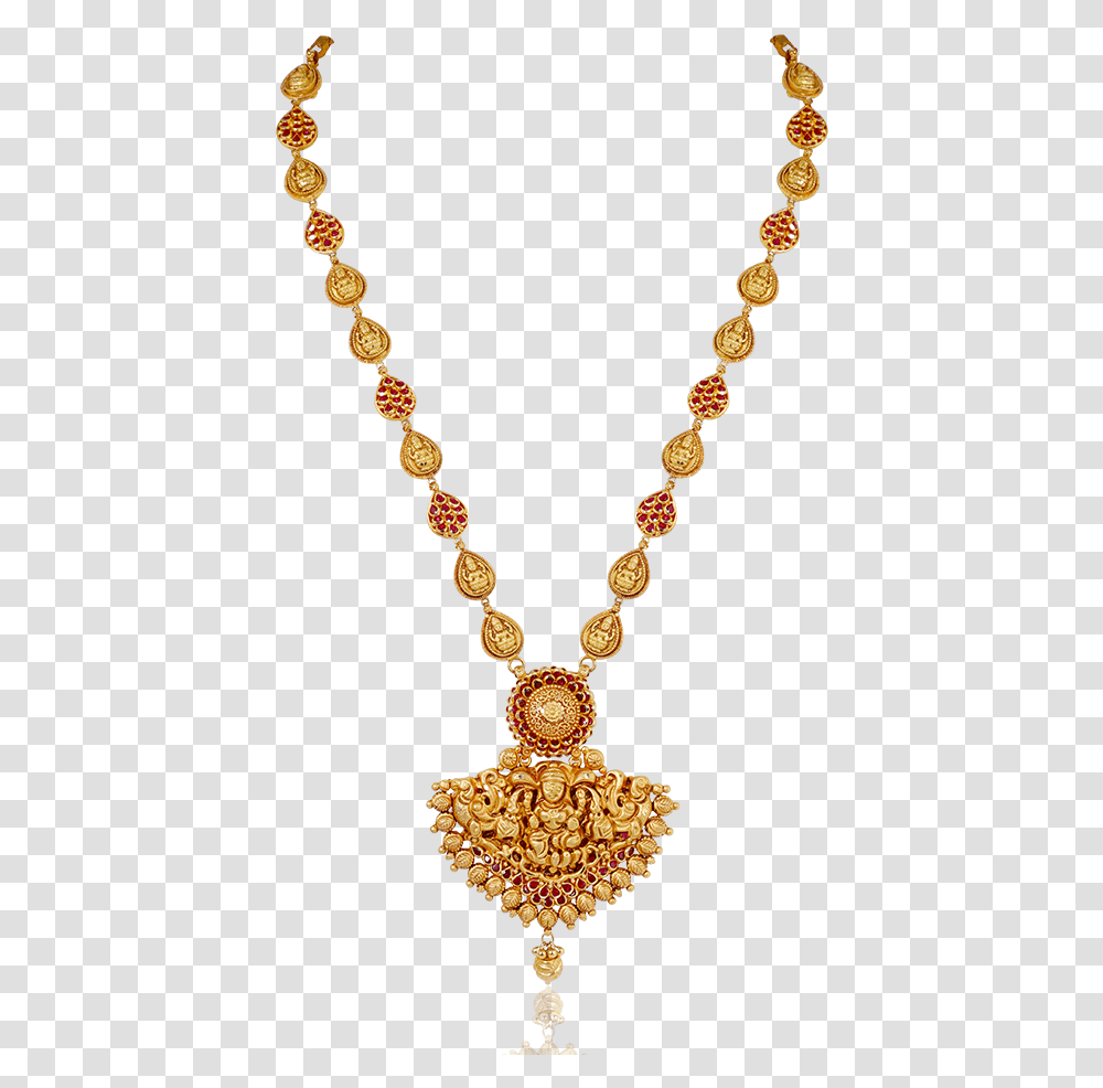 Maha Lakshmi Gold Ruby Haram, Necklace, Jewelry, Accessories, Accessory Transparent Png
