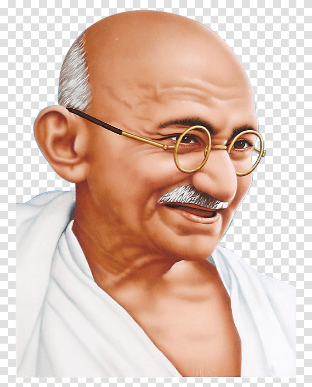 Mahatma Gandhi Images Free Download Mahatma Gandhi, Person, Face, Head, Glasses Transparent Png