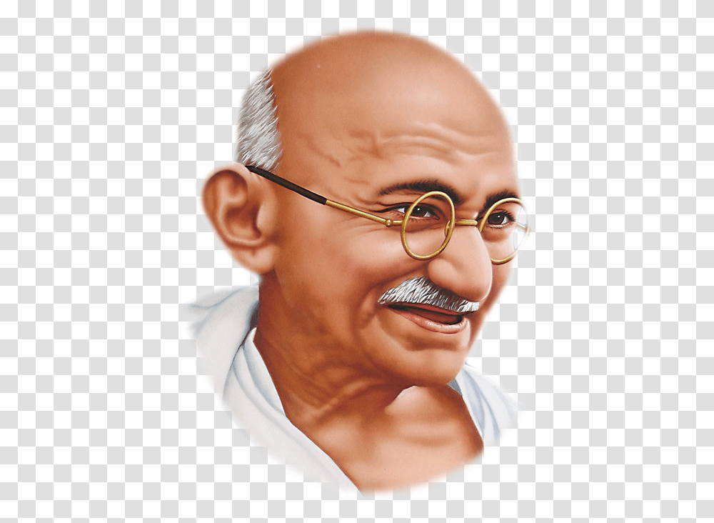 Mahatma Gandhi Pic Mahatma Gandhi, Face, Person, Head, Glasses Transparent Png