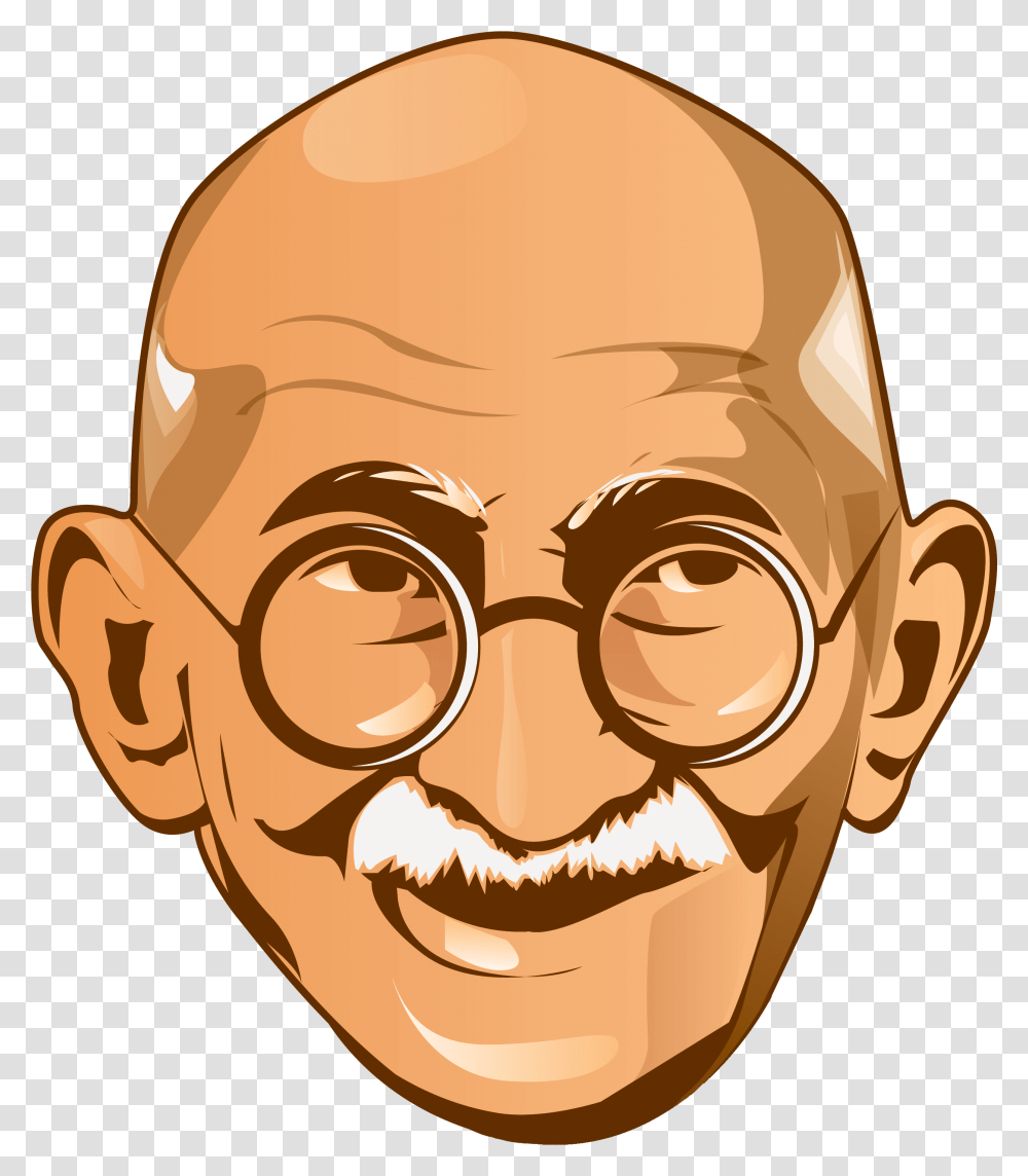 Mahatma Gandhi Picture Mahatma Gandhi Face Mask, Head, Helmet, Apparel Transparent Png