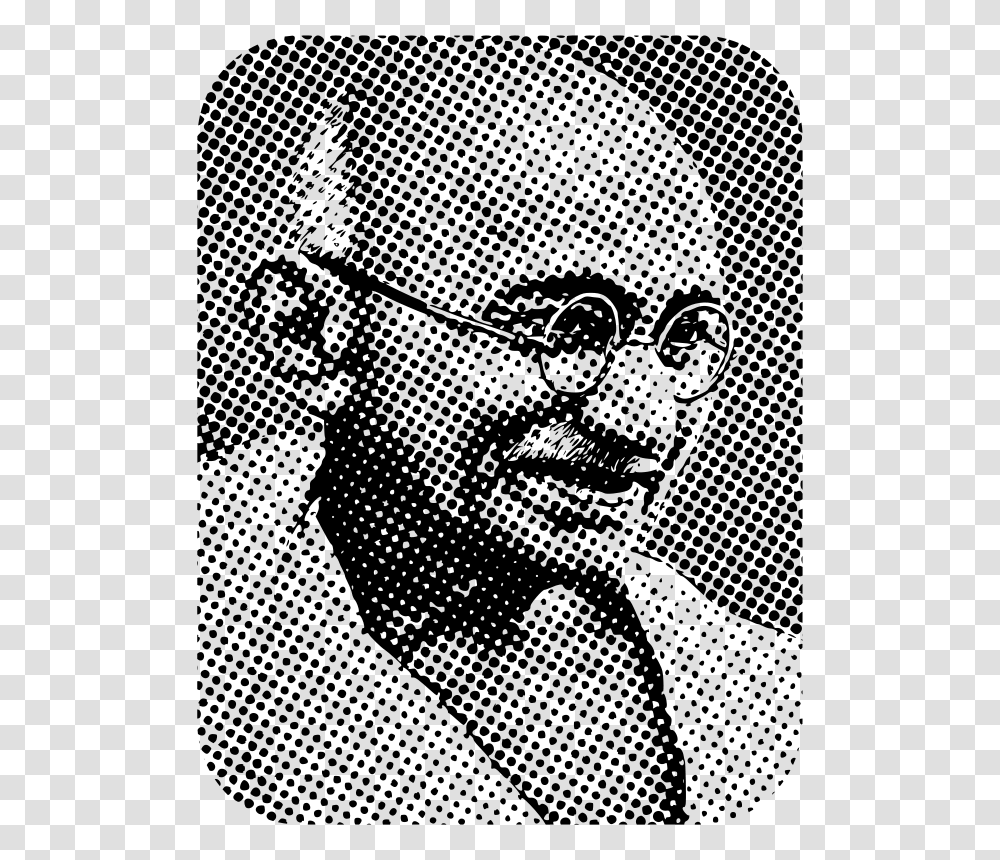 Mahatma Gandhi Rastered Simplified, Person, Gray, World Of Warcraft Transparent Png