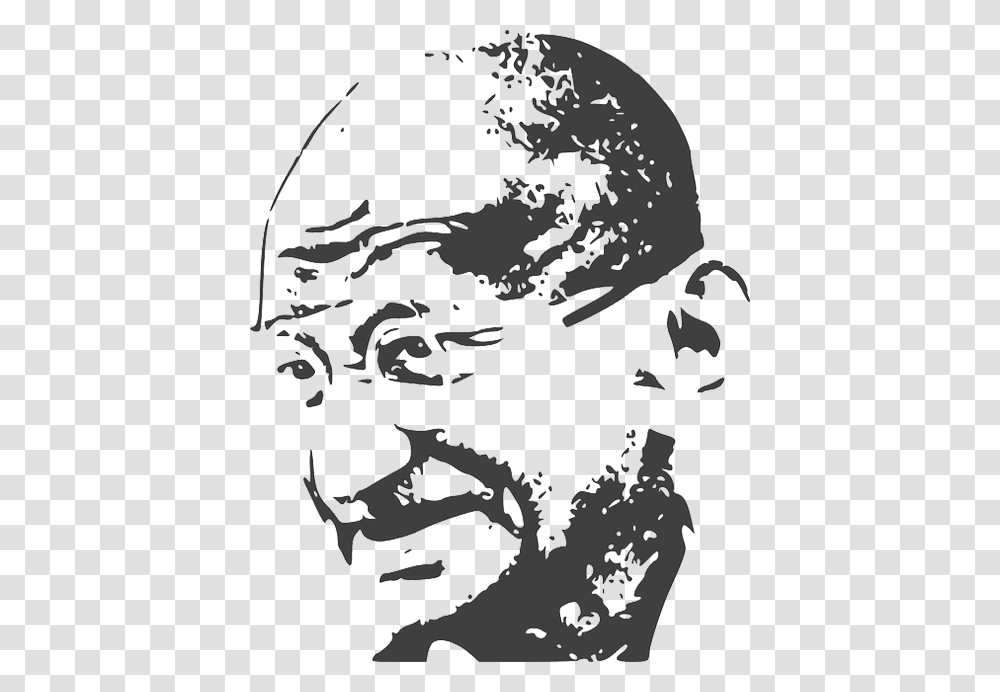 Mahatma Gandhi Series The Wisdom Of Gandhi Indian Independence Mahatma Gandhi Vector, Stencil, Head, Face, Bird Transparent Png