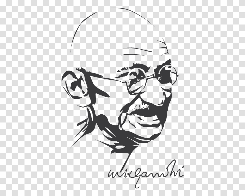 Mahatma Gandhi Whatsapp Status Gandhi Jayanti, Stencil, Person, Human, Face Transparent Png