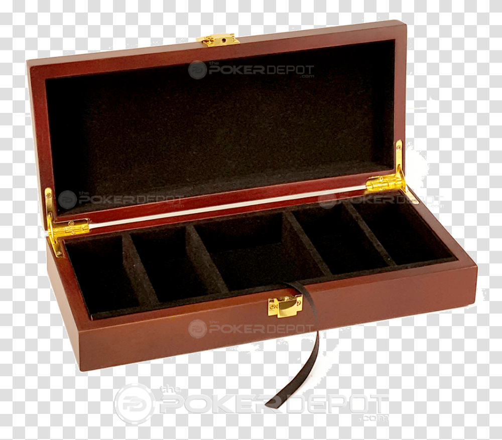 Mahogany Poker Chip Case Box, Furniture, Treasure, Drawer, Cabinet Transparent Png