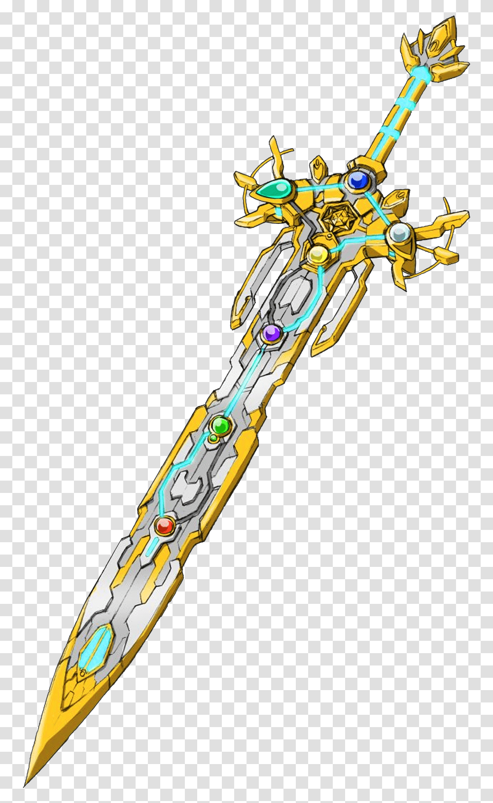 Mahou Kaiju Series Wiki Galaxy Starblade Grand Chariot, Sword, Weapon, Weaponry, Machine Transparent Png