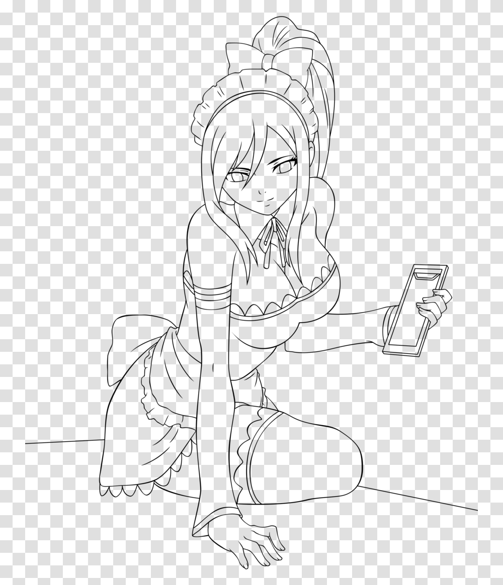 Maid Drawing Lineart Line Art, Astronomy, Outer Space, Universe, Outdoors Transparent Png