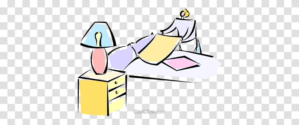 Maid In A Hotel Making Up The Room Royalty Free Vector Clip Art, Furniture, Lamp, Table, Table Lamp Transparent Png
