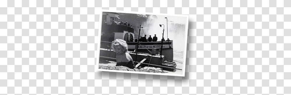 Maid Of The Mist Marilyn Monroe Maid Of The Mist, Person, Vehicle, Transportation, Leisure Activities Transparent Png