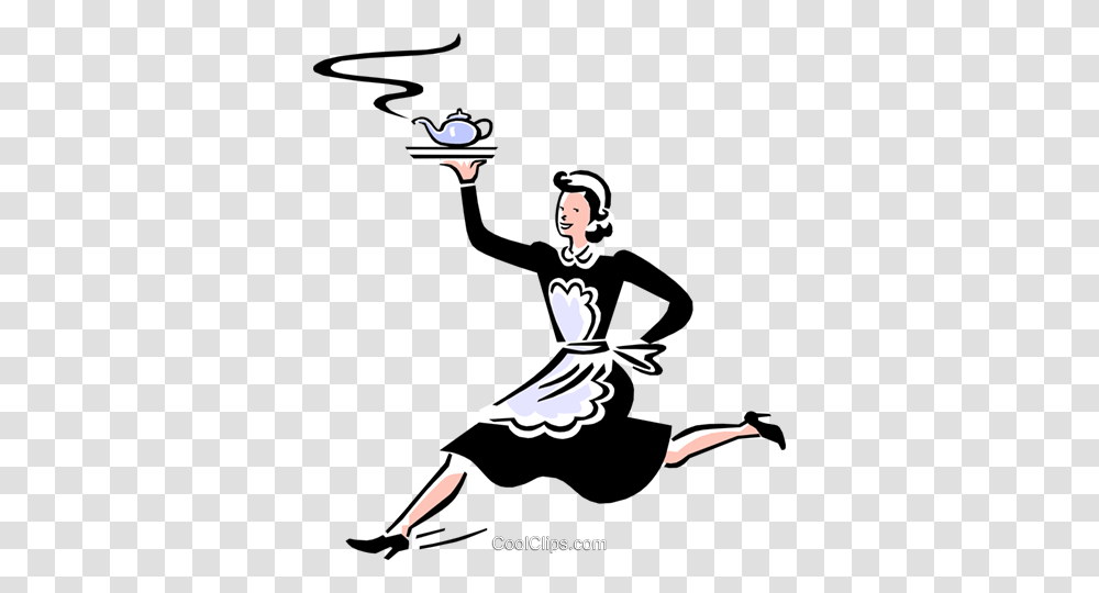 Maid Royalty Free Vector Clip Art Illustration, Person, Human, Performer, Dance Transparent Png