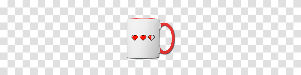 Maiden Of Warfare Apparel Pixel Hearts Mug, Coffee Cup, First Aid, Latte, Beverage Transparent Png