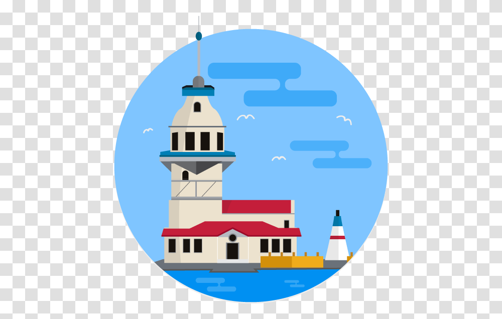 Maiden Tower V2 Illustrator Photoshop Site Material Istanbul Illustrator, Architecture, Building, Dome Transparent Png
