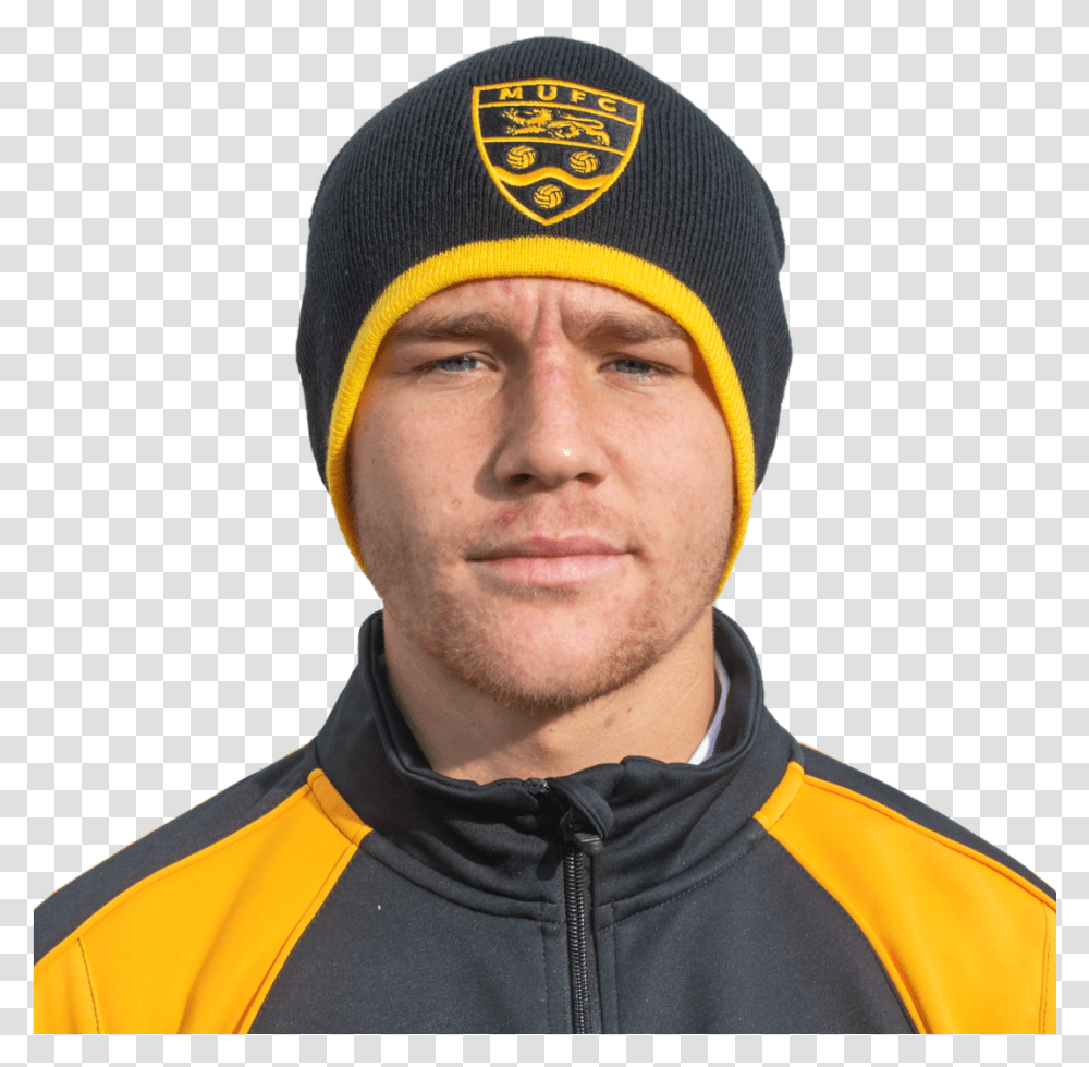 Maidstone United Fc Beanie Hat Beanie, Clothing, Apparel, Person, Human Transparent Png