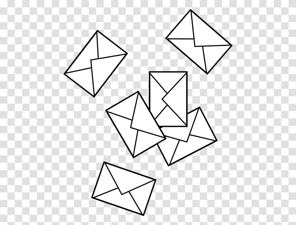 Mail Envelopes Scattered Clip Art, Paper, Origami, Star Symbol, Triangle Transparent Png