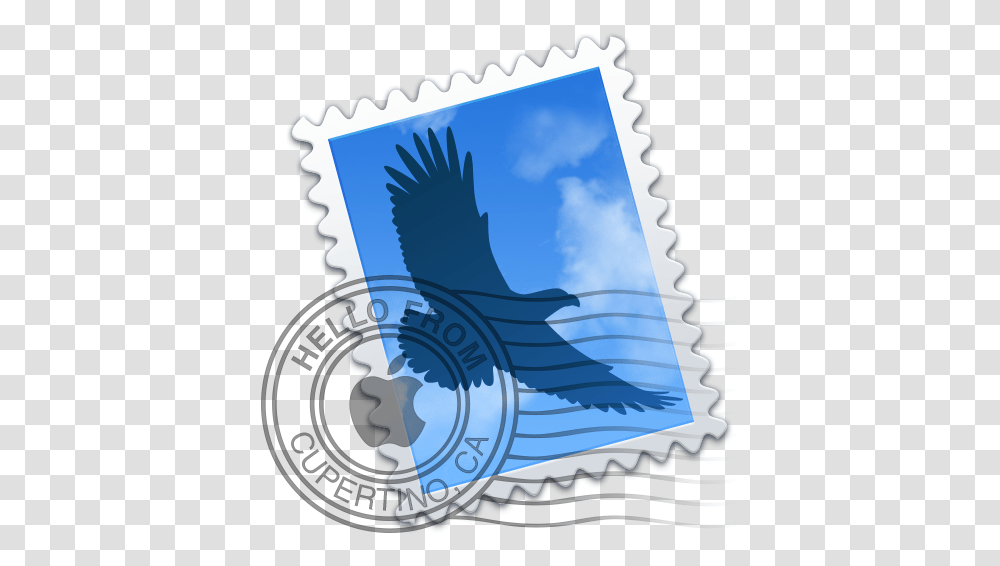 Mail Icon Round App Icons Softiconscom Apple Mail Icon, Postage Stamp, Poster, Advertisement, Bird Transparent Png