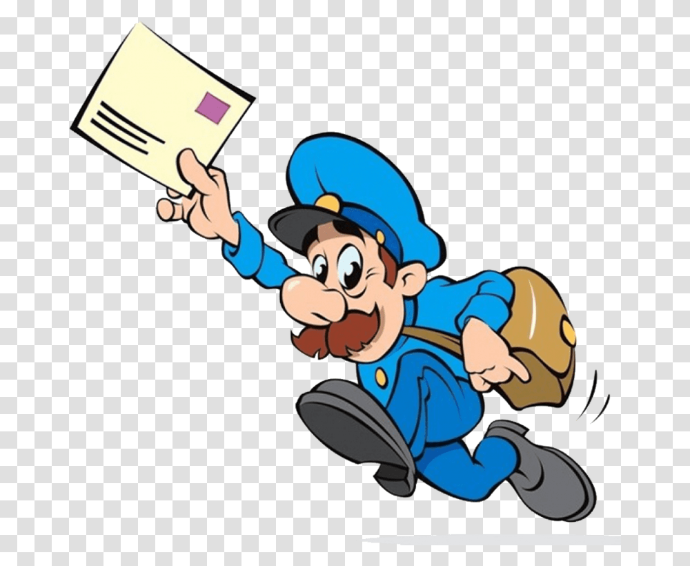 Mail Man Background Postman, Reading, Box, Carton, Cardboard Transparent Png