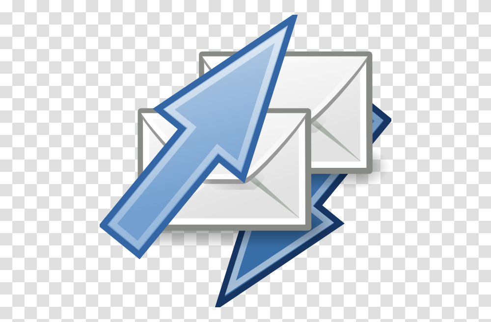 Mail Send Receive Svg Clip Arts Send And Receive Emails, Triangle, Diagram Transparent Png