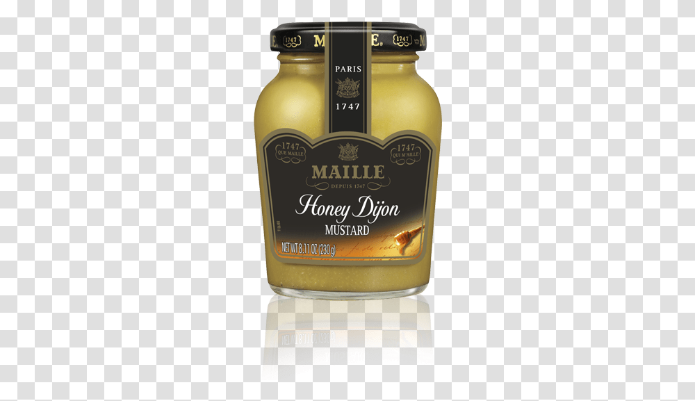 Maille Dijon Honey Mustard, Label, Food, Beverage Transparent Png