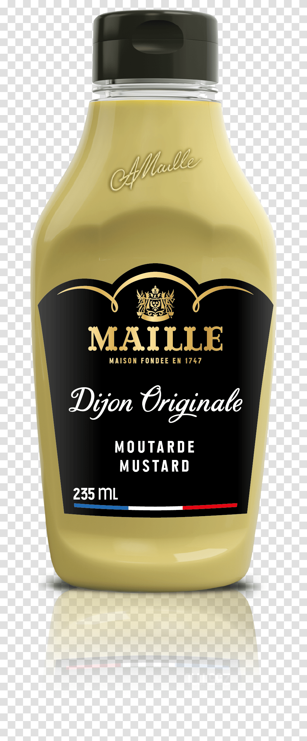 Maille Dijon Original Maille Dijon Mustard Squeeze Bottle, Food, Beer, Beverage, Label Transparent Png