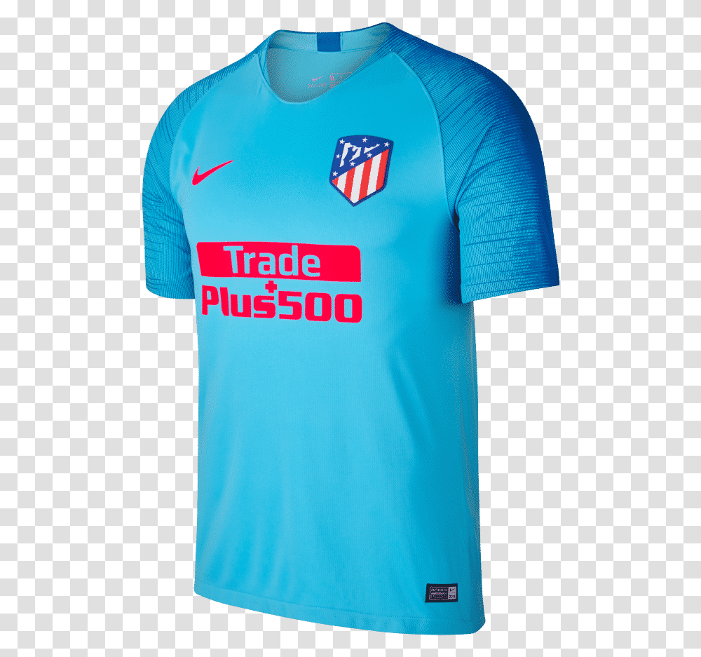 Maillot Exterieur Atletico Madr Atletico Madrid Top 2018 2019, Apparel, Shirt, Jersey Transparent Png