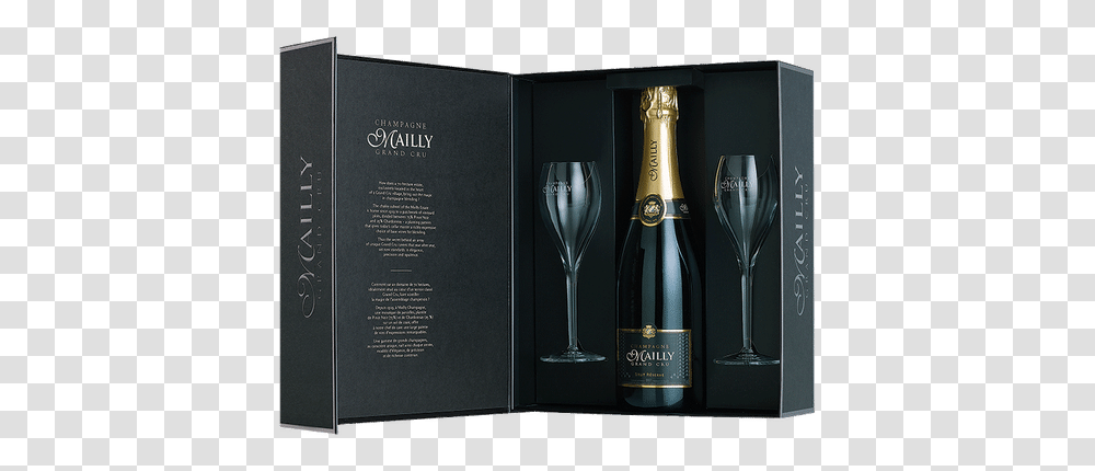 Mailly Brut Reserve Gift With 2 Glasses Champagne, Alcohol, Beverage, Drink, Wine Transparent Png