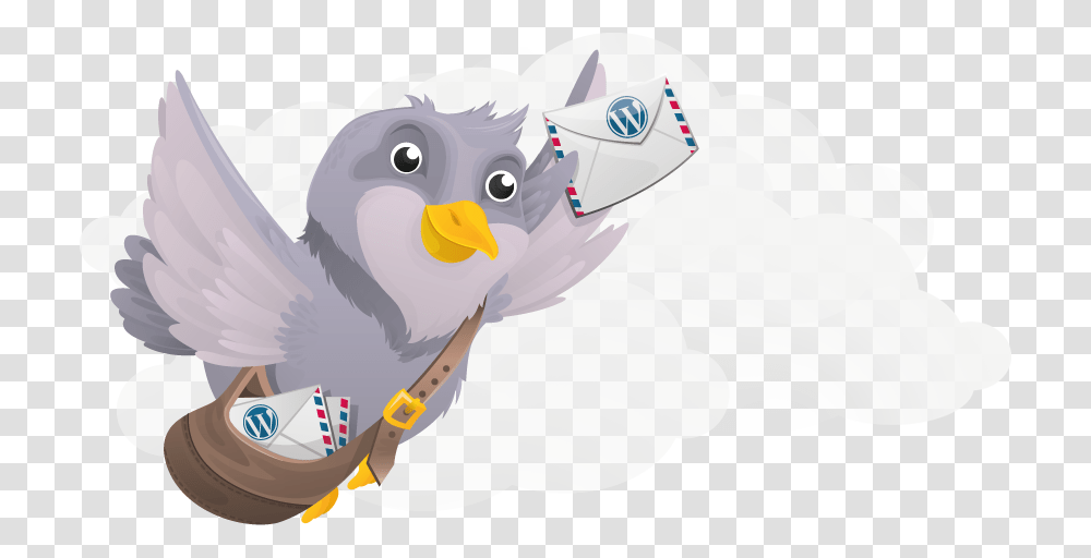 Mailpoet Wysija The Owl Pigeons With Letter, Animal, Outdoors, Penguin, Bird Transparent Png