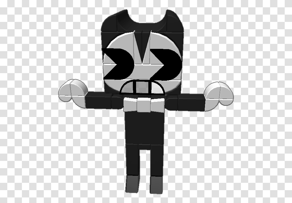 Main Character Of The Bendy Cartoons Illustration, Robot, Cross, Symbol, Stencil Transparent Png