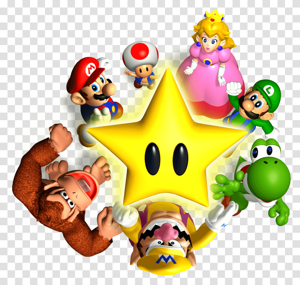 Main Group Picture Mario Party Background, Super Mario, Birthday Cake, Dessert, Food Transparent Png