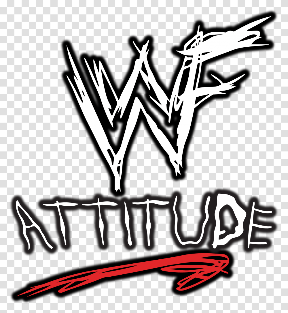 Main Image Wwe Attitude Era Logo, Label, Handwriting Transparent Png