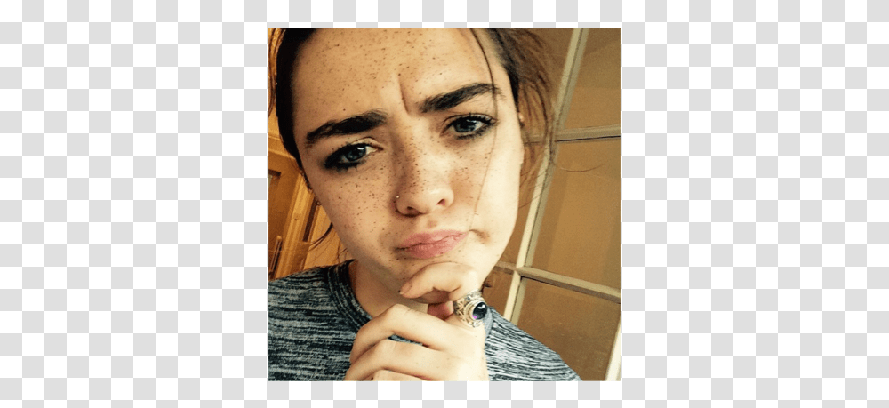 Maisie Williams Close Up, Face, Person, Human, Freckle Transparent Png