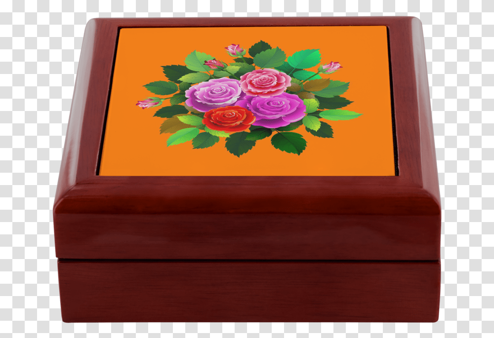 Maison D Elite Ceramic Tiled Elegant Quote Wood Jewelry Box, Floral Design, Pattern Transparent Png