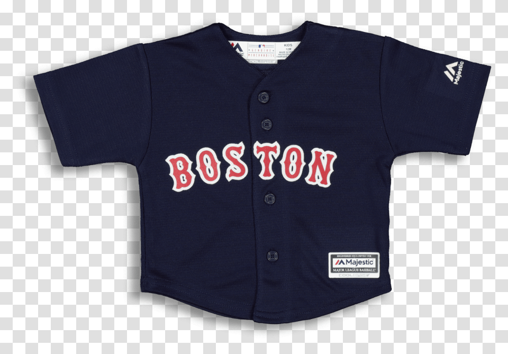 Majestic Athletic Infant Boston Red Sox Replica Jersey Navy Baseball Uniform, Clothing, Apparel, Shirt, T-Shirt Transparent Png