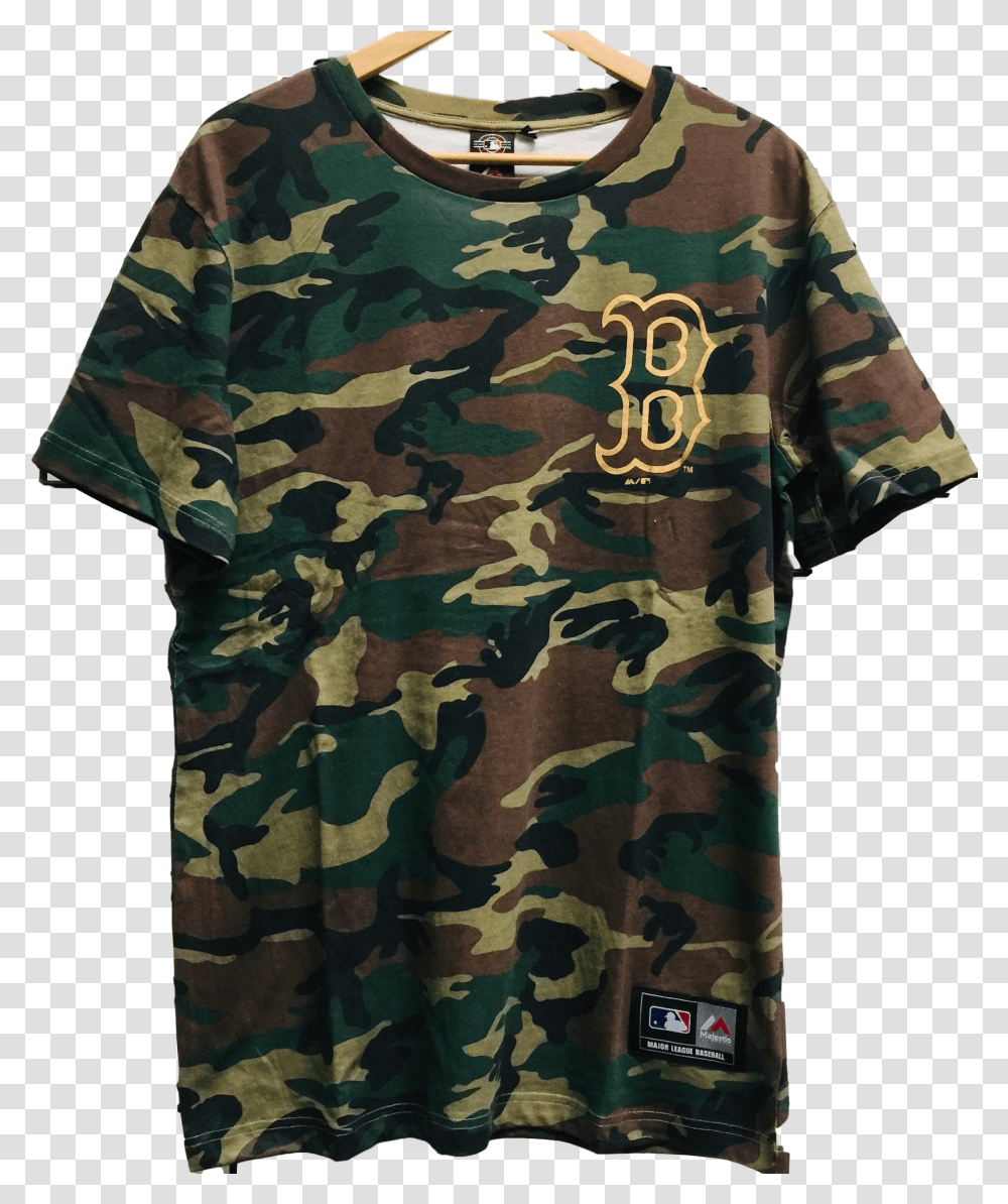 Majestic Athletic Mlb Boston Red Sox Chesney Tee Woodland Camo Military Uniform Transparent Png
