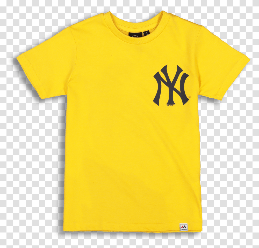 Majestic Athletic Youth New York Yankees Team Logo Tee Gold Snoopy Pocket Shirt, Clothing, Apparel, T-Shirt, Sleeve Transparent Png