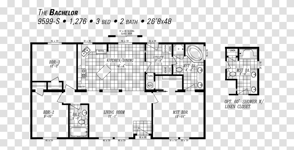 Majestic Collection The Bachelor 9599 S Floor Plan 36 By, Gray, World Of Warcraft Transparent Png