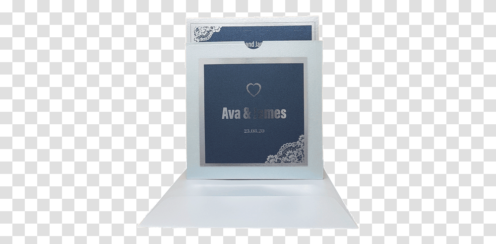 Majestic Moonlight Silver Pocket Invitation With Foil Border Box, Text, Mailbox, Tabletop, Furniture Transparent Png
