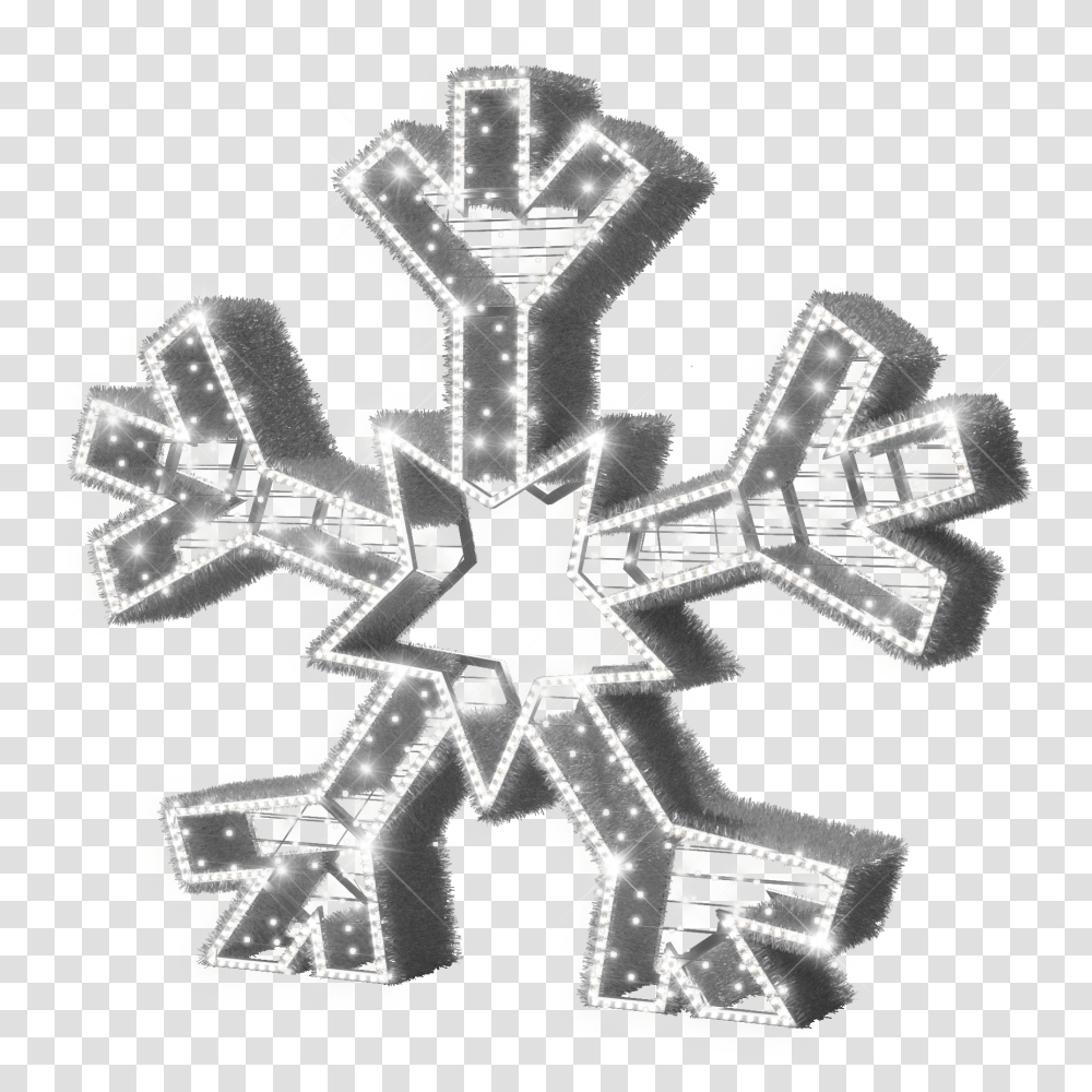 Majestic White Snowflake Cross, Symbol, Chess, Game, Crystal Transparent Png