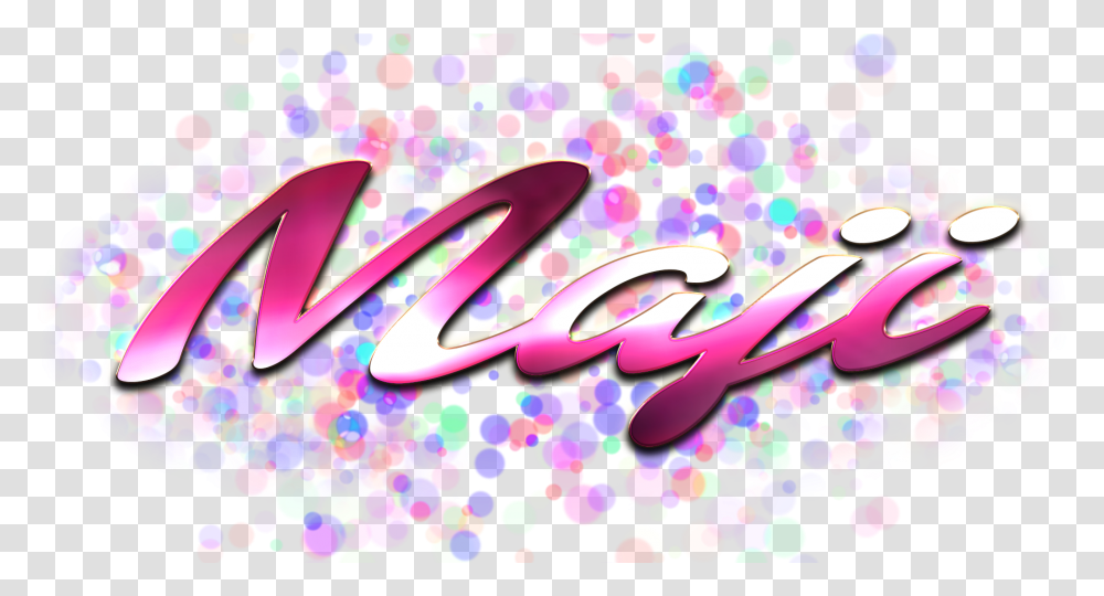 Maji Name Logo Bokeh Selena Name, Confetti, Paper Transparent Png