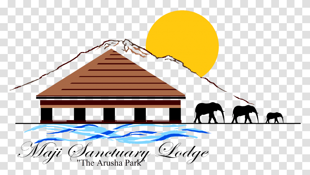 Maji Sanctury Lodge Indian Elephant, Nature, Outdoors, Building, Architecture Transparent Png