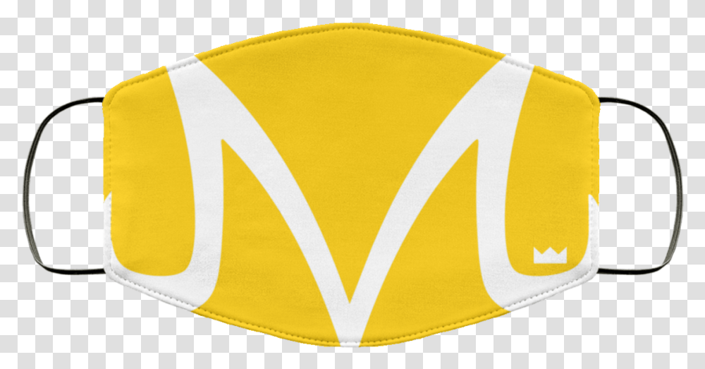 Majin Symbol Large Gold Face Mask Horizontal, Label, Text, Clothing, Ball Transparent Png