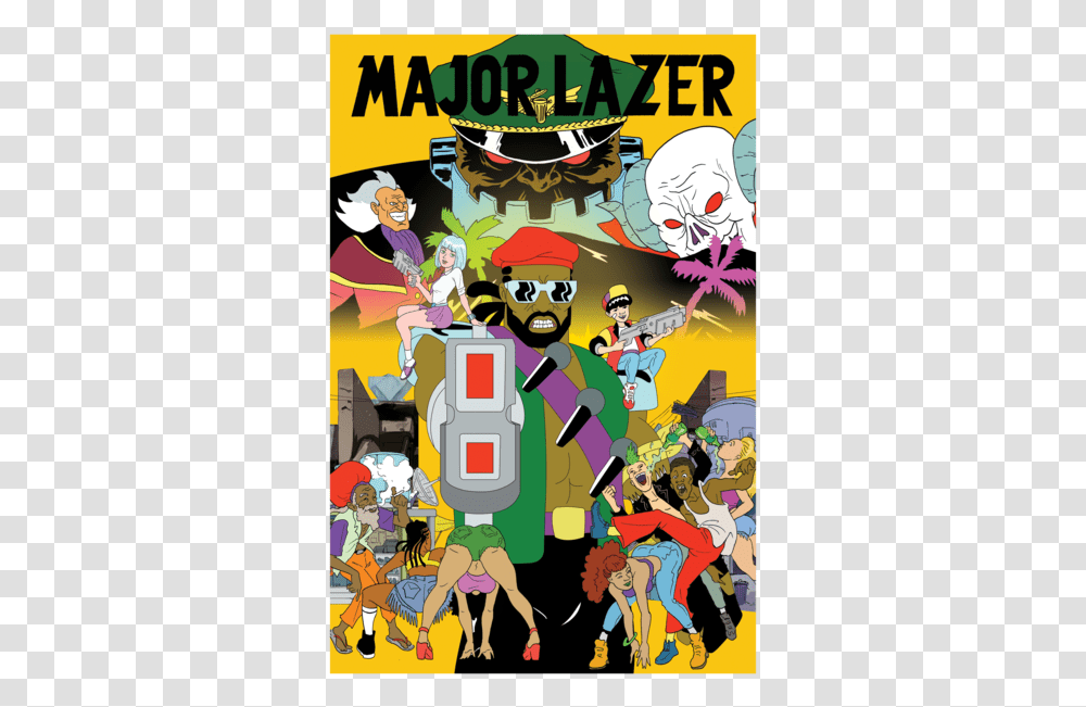 Major Lazer Tv Show, Poster, Advertisement, Comics, Book Transparent Png