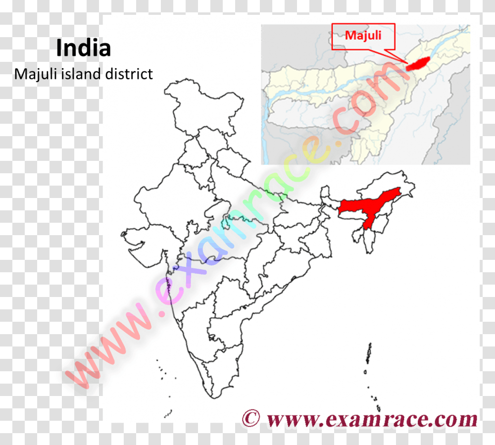 Majuli Island District Location On India Map Political Map Of India, Plot, Diagram, Atlas Transparent Png