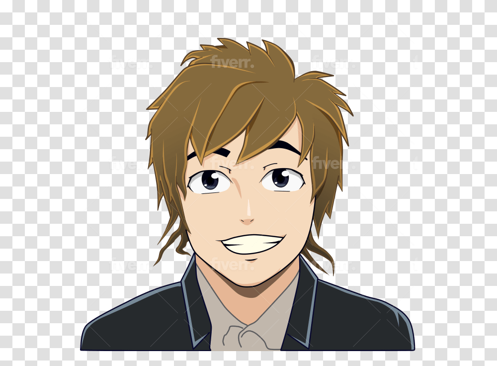 Make A Cartoon Face In My Anime Style Cartoon, Person, Human, Book, Tie Transparent Png