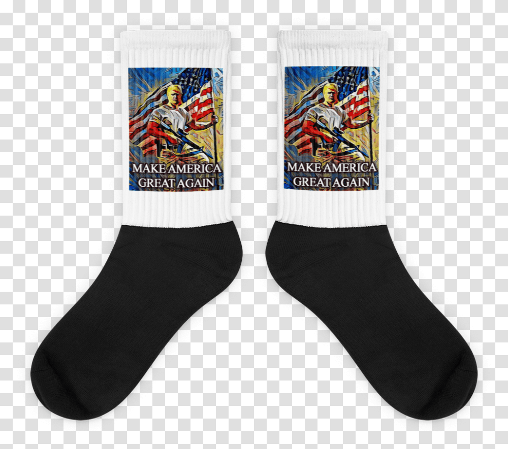 Make America Great Again Fully Sublimated Comfy Holiday Sock, Apparel, Shoe, Footwear Transparent Png